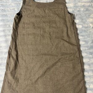 Zara Teen Girls Gray Sleeveless Jumper Dress Size 13-14Y Lined Minimalist Pocket